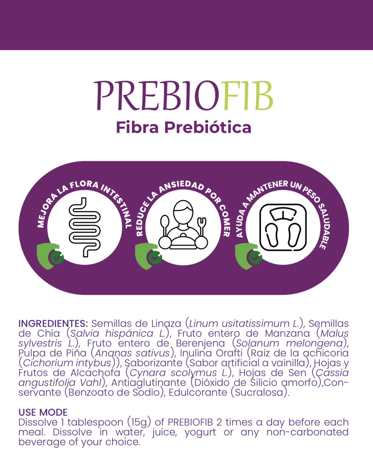 FIBRA PREBIÓTICA 325 G