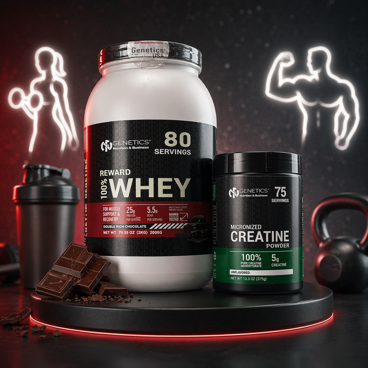 COMBO 100% WHEY + CREATINA MONOHIDRATADA