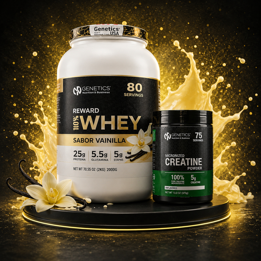 COMBO 100% WHEY VAINILLA + CREATINA MONOHIDRATADA