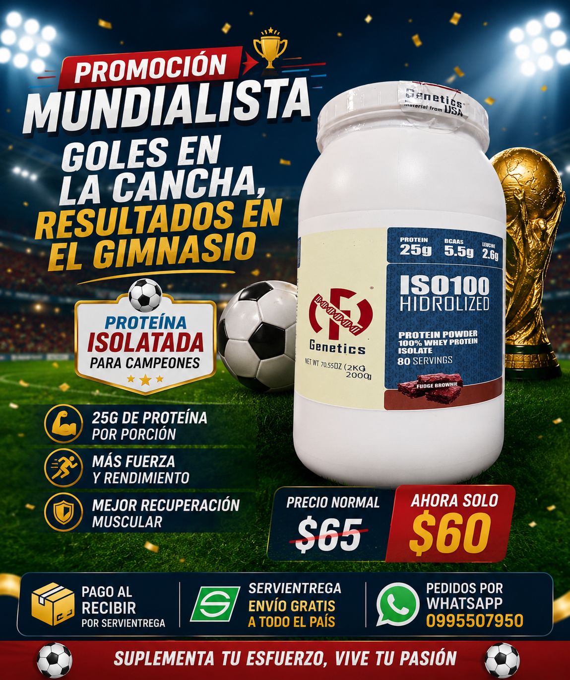 PROTEÍNA ISO100 CHOCOLATE 4.4 lb