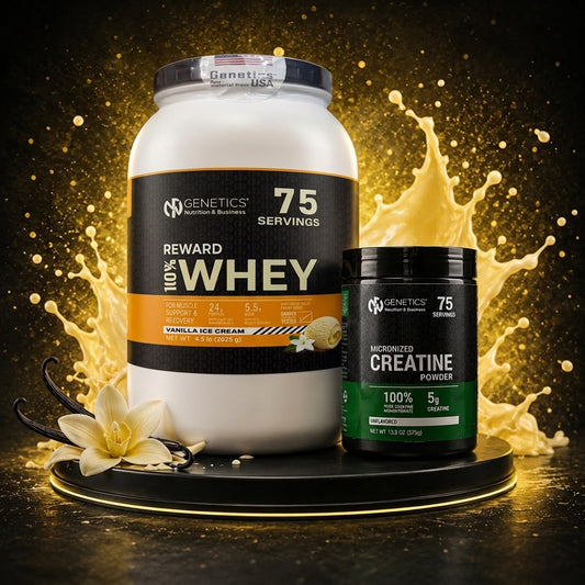 COMBO 100% WHEY VAINILLA + CREATINA MONOHIDRATADA